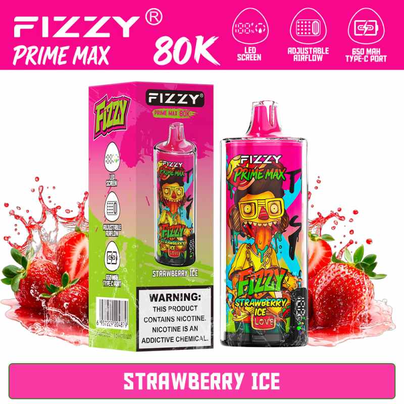 Fizzy 80K Prime Max2-Strawberry Ice