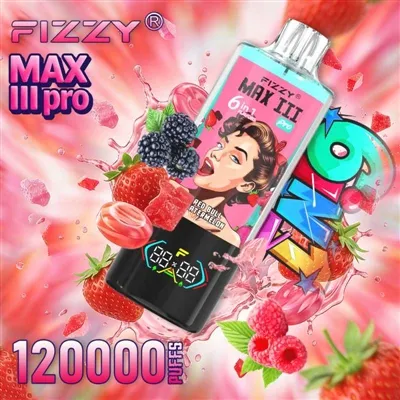 Fizzy MAX III Pro 120K Puffs: Togħma 6-in-1, Vape favorit għall-esplorazzjoni tal-Ewropa