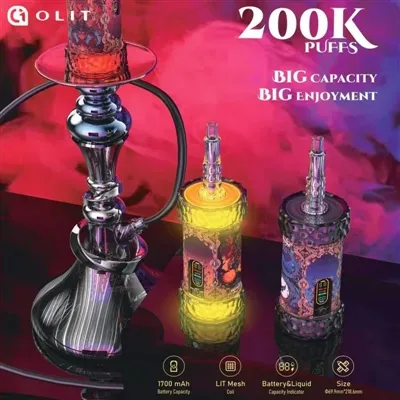 OLIT Hookalit Mega 200K: Sistema ta' Output Stabbli Għal Hookahs Elettroniċi ta' Kapaċità Ultra-kbir