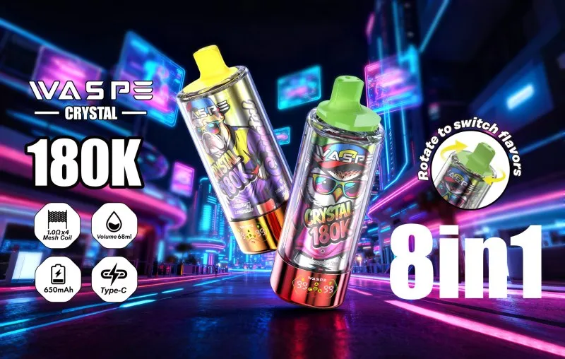 Waspe Crystal 8 in 1 180K puffs Waspe Crystal 8 in 1 180K puffs