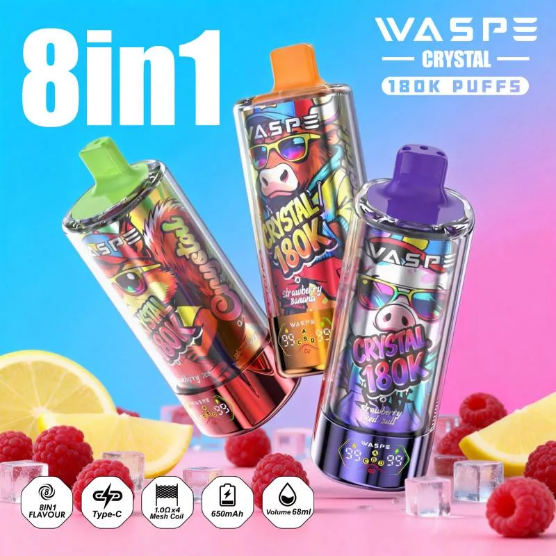 Waspe Crystal 8 in 1 180K puffs 5 Waspe Crystal 8 in 1 180K puffs 5